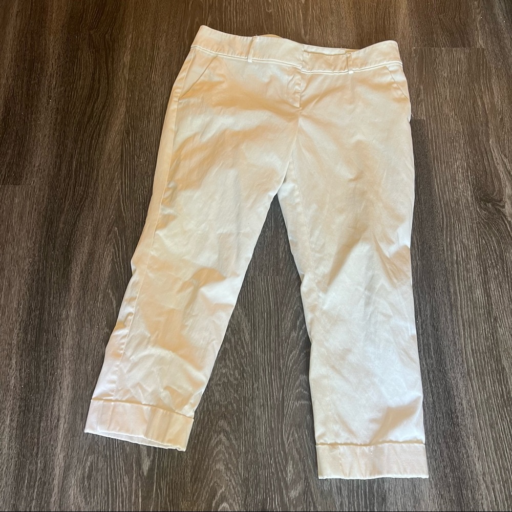 White 7th Avenue Ankle Work Pants. Size 10